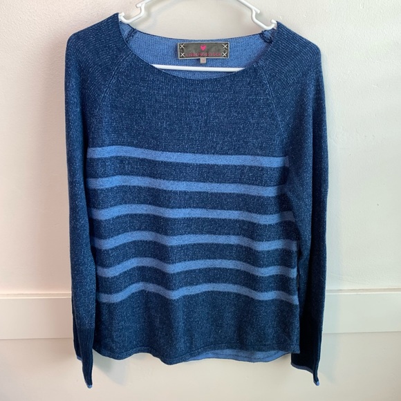 Lieblingsstueck Two Tone Blue Striped Long Sleeve Shirt - Picture 1 of 6